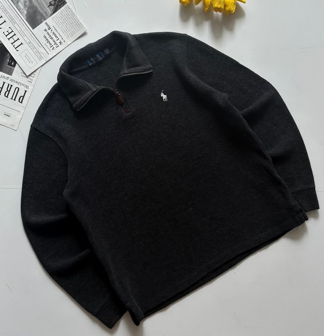 Polo 폴로랄프로렌 차콜 하프 집업 상품이미지1