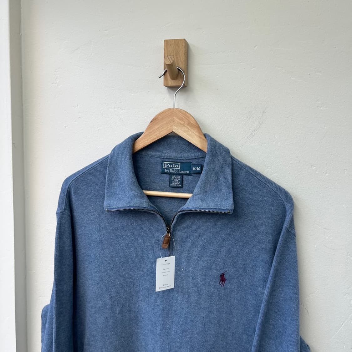 16279 - 폴로 랄프로렌 블루 반집업 니트 상품이미지1