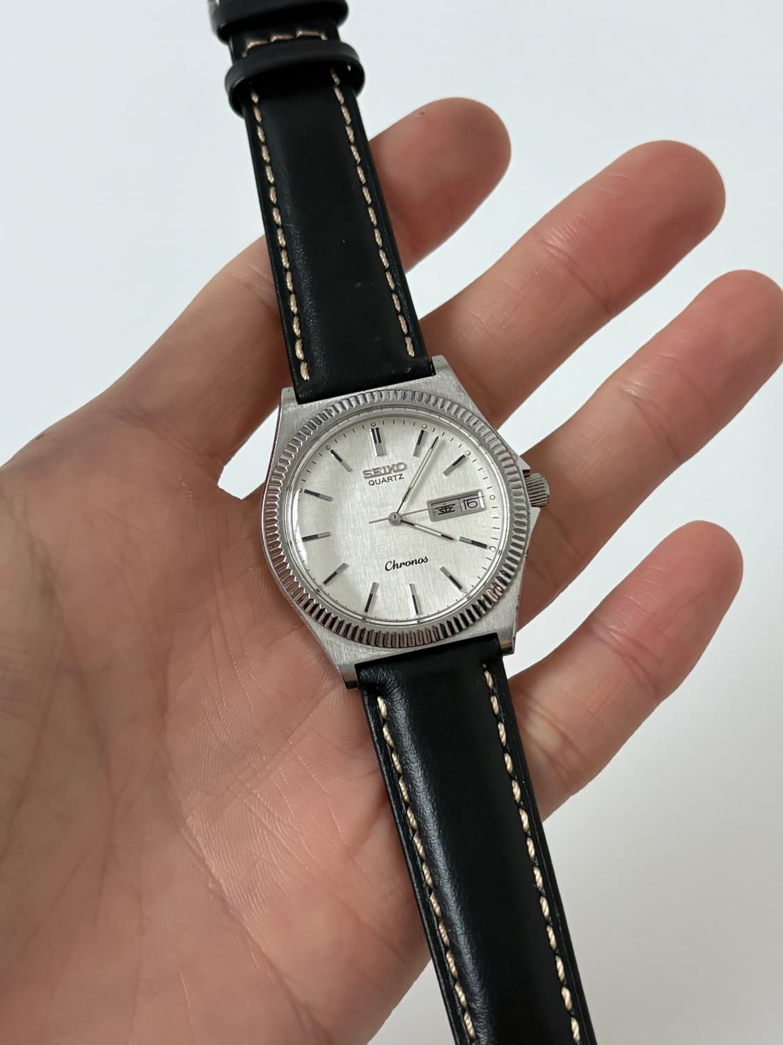 1980s Chorons Bokashi Dial Silver Quartz 상품이미지2