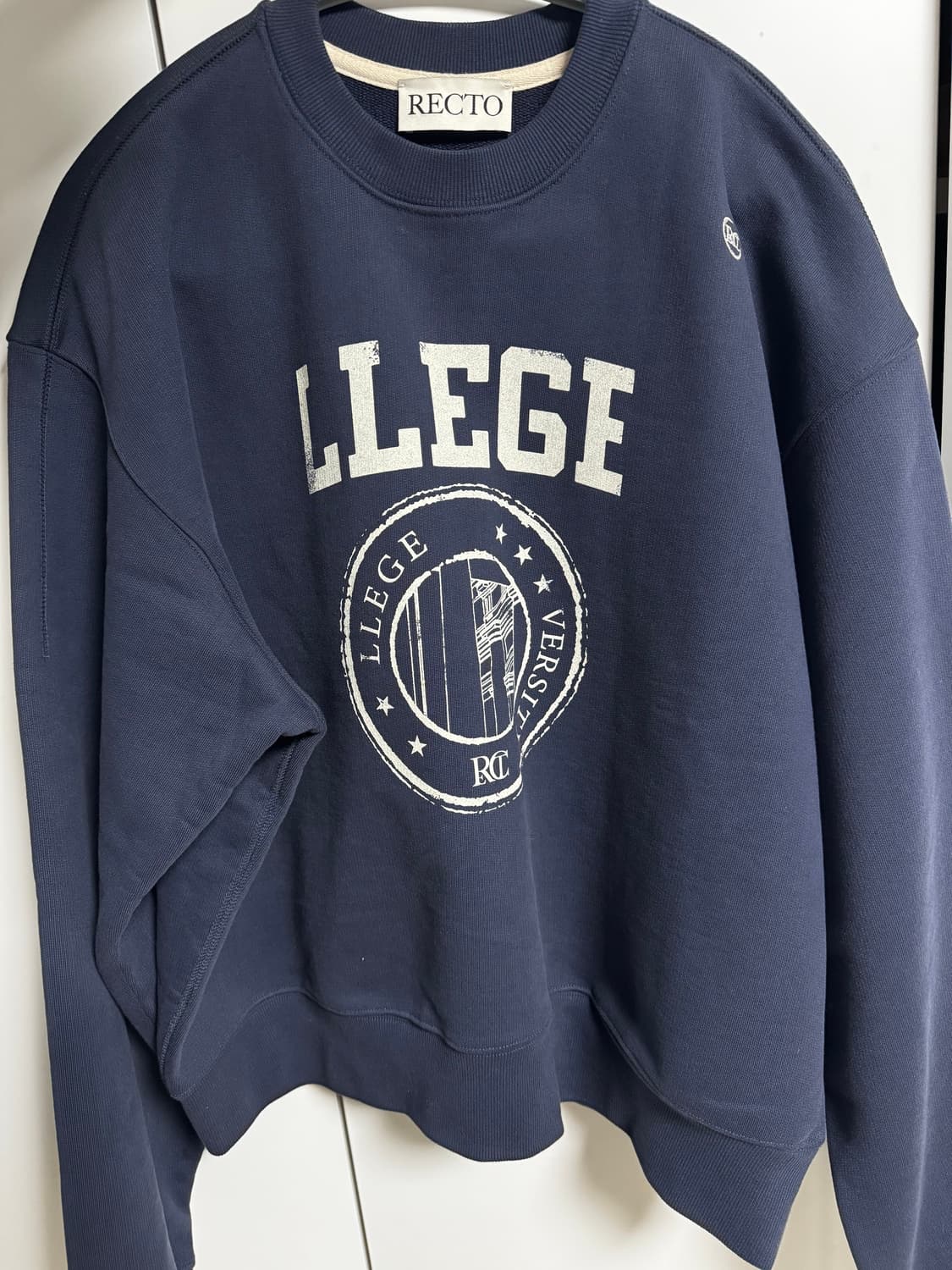 렉토 llege 맨투맨 네이비 상품이미지1