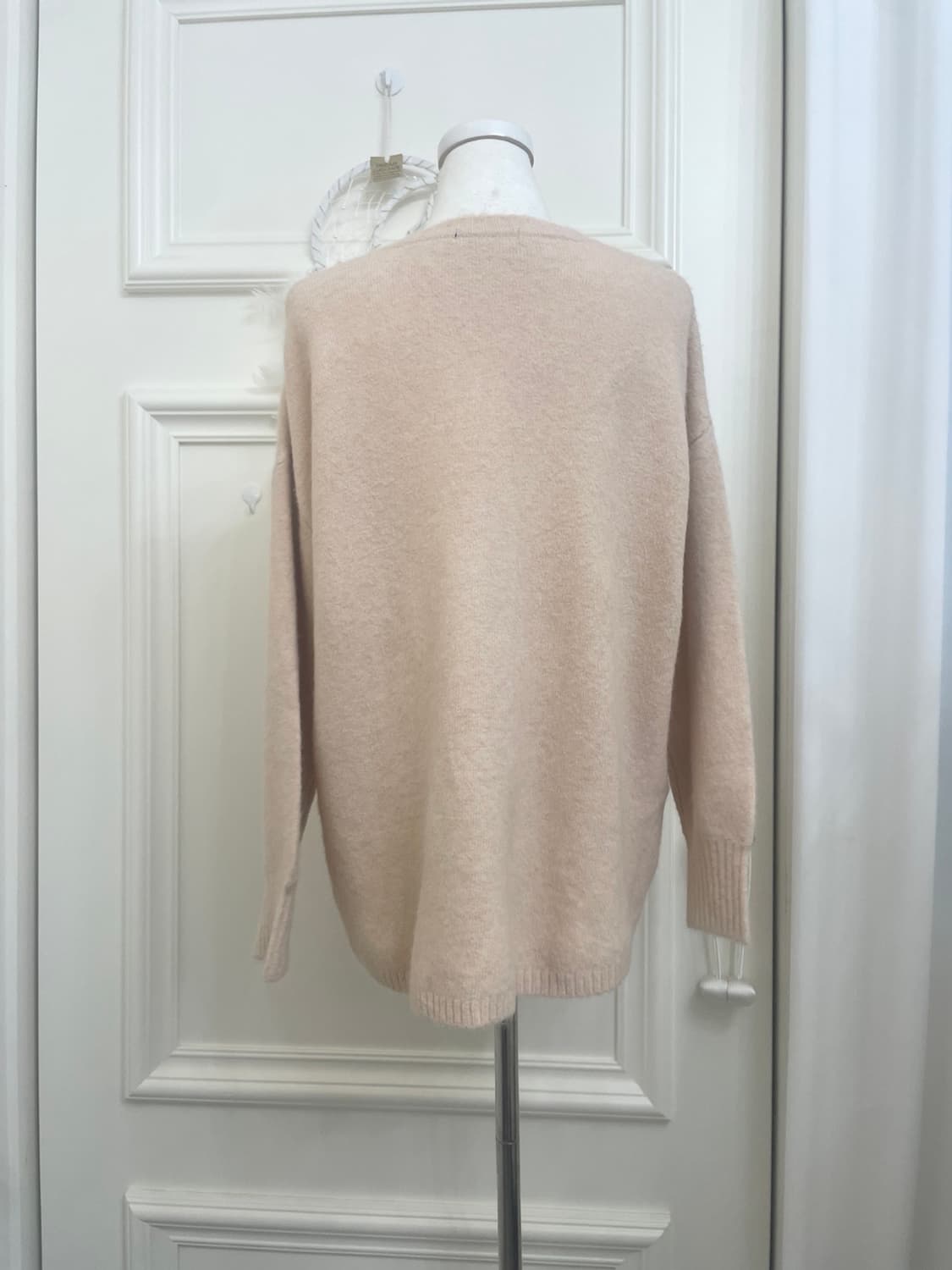 PREMIUM YARN sheer coral basic loose v-n 상품이미지3