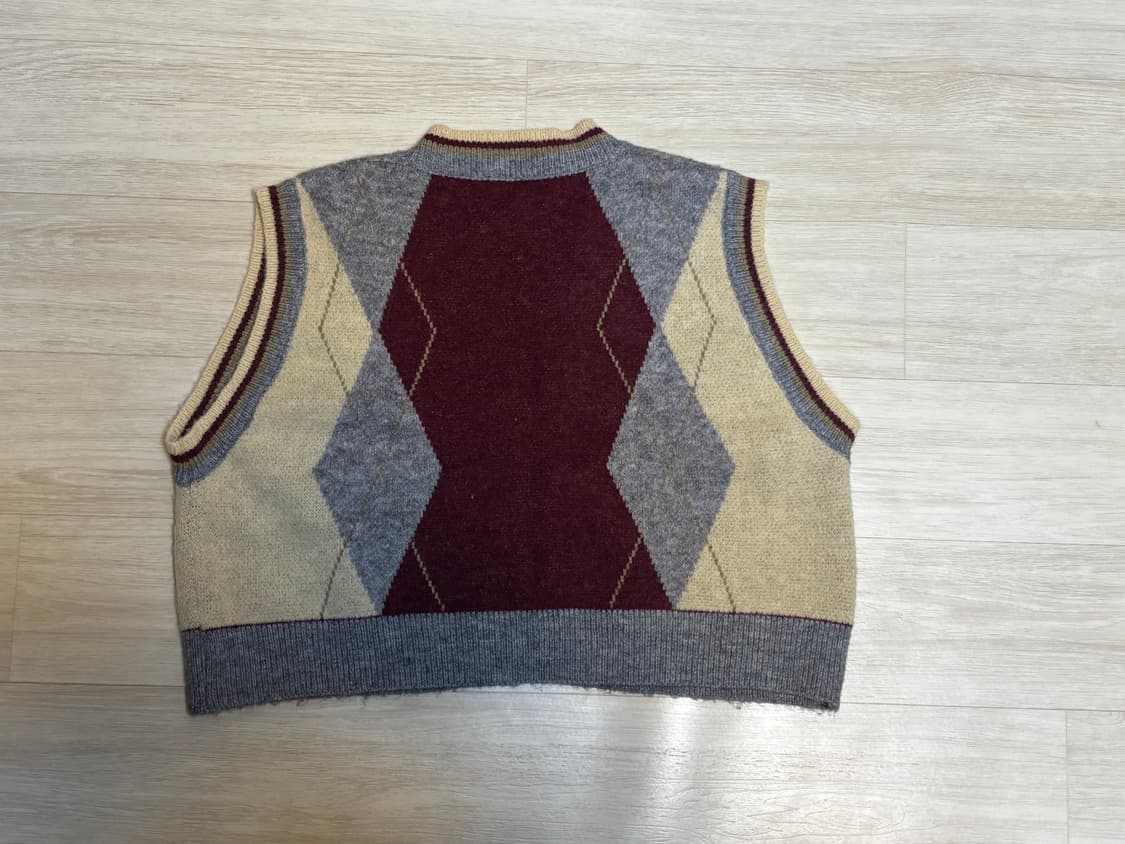 아가일 니트 베스트 상품이미지2