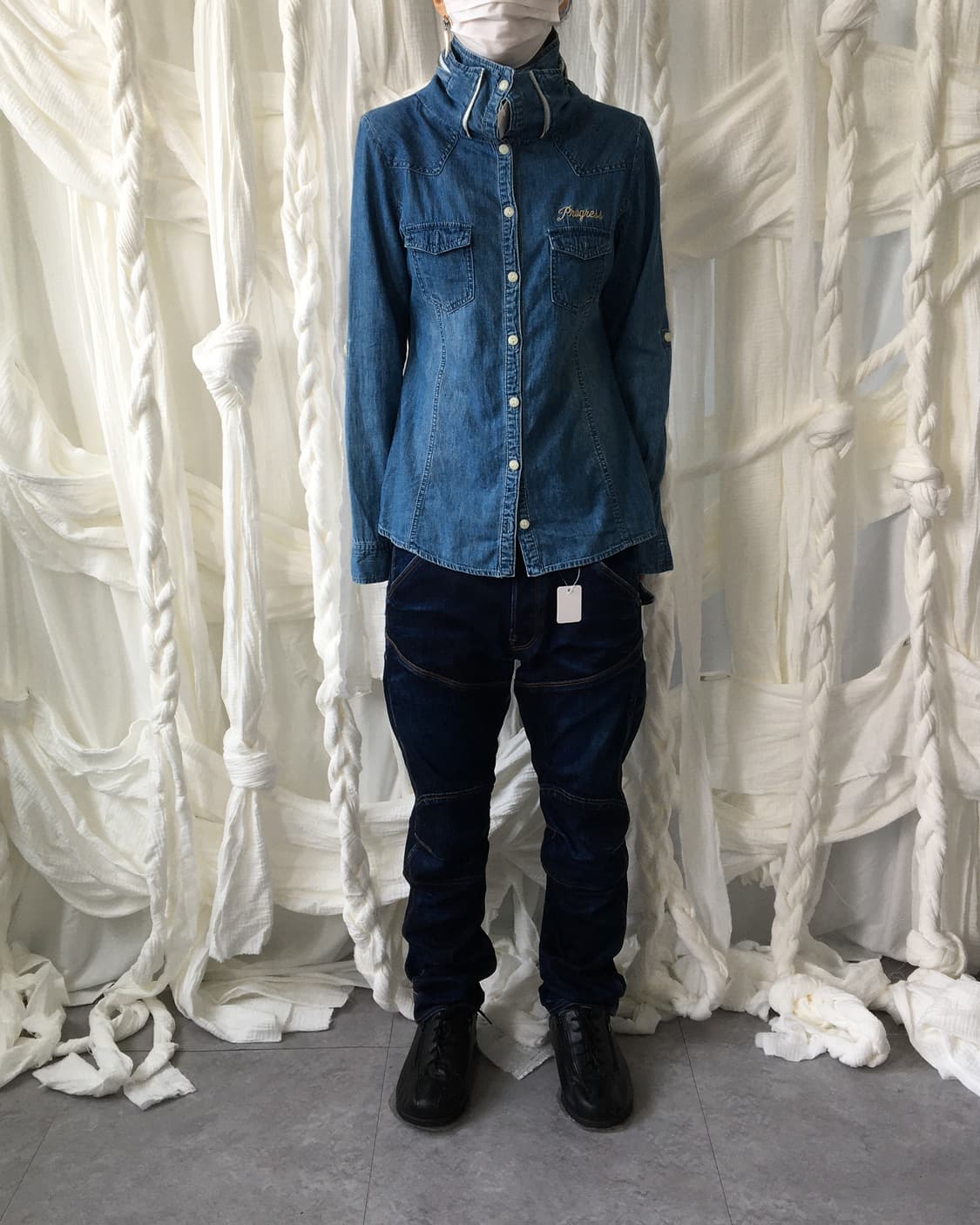 High neck hood shirt 상품이미지1