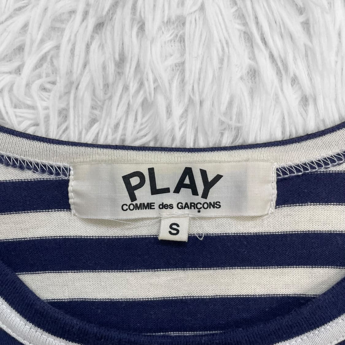 꼼데가르송 하트 와펜 스트라이프 보더티 상품이미지4