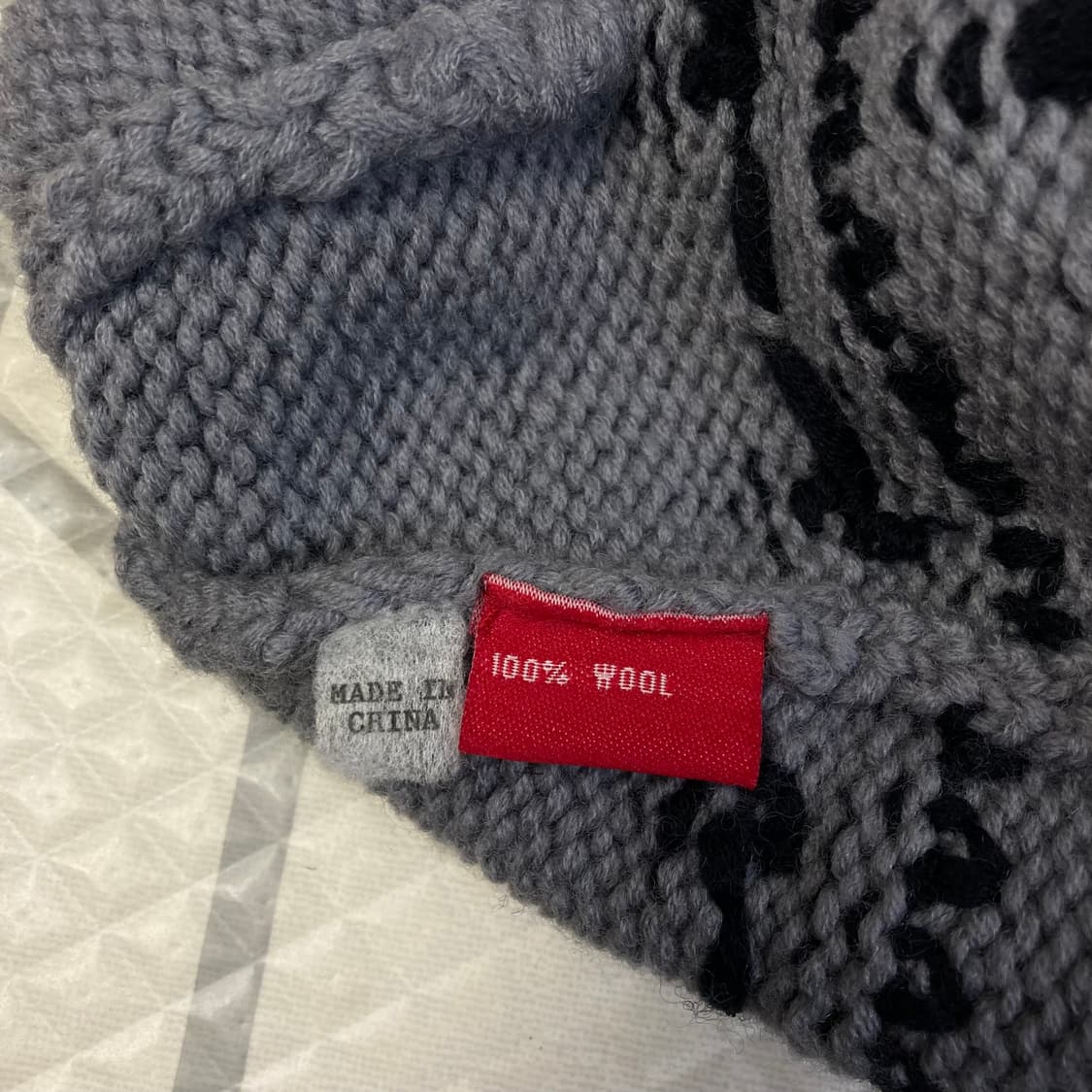 (os) 90s 슈프림 스타 패턴 비니 그레이 상품이미지6