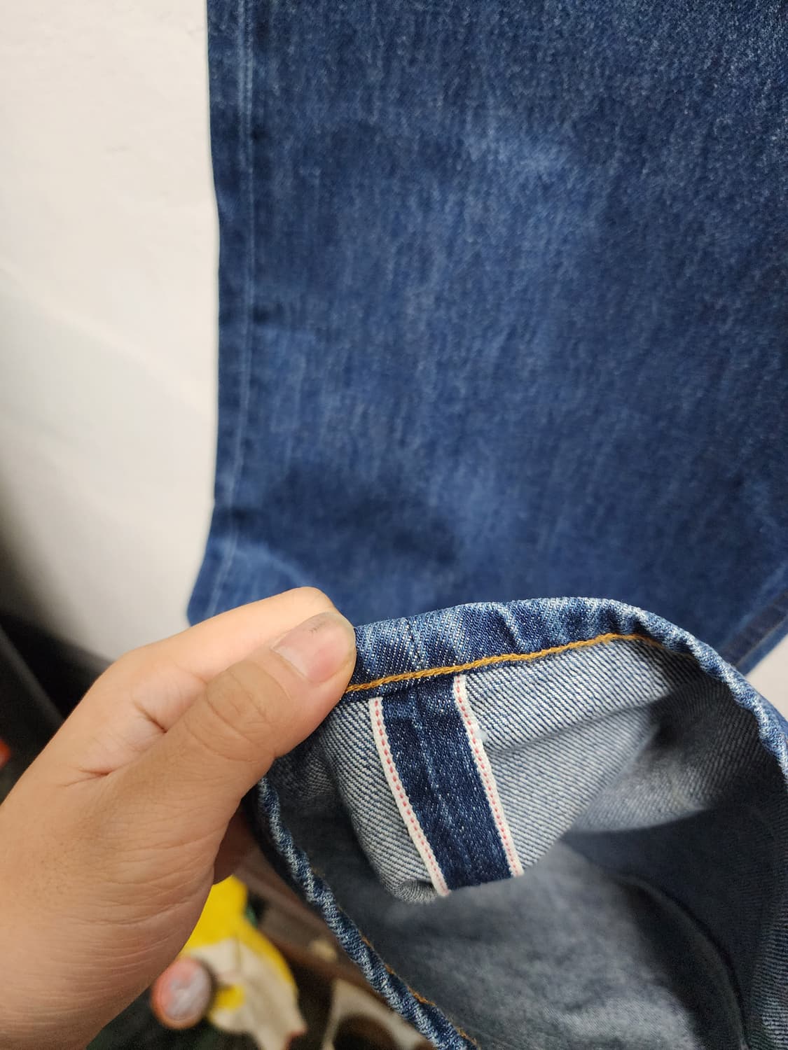 리넥츠 콘밀데님 셀비지 와이드 데님팬츠 상품이미지4