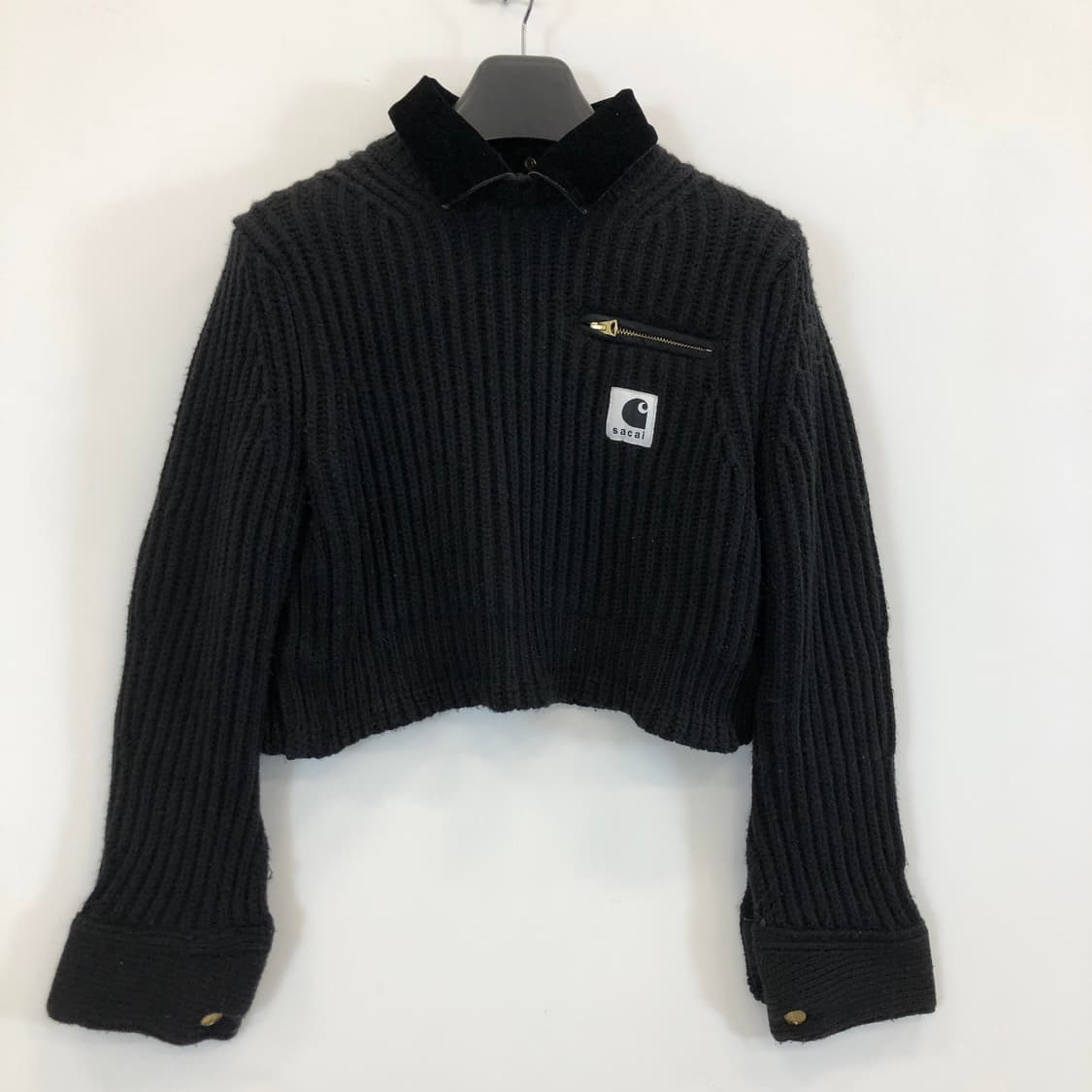 사카이 x 칼하트 WIP 니트 풀오버 디트로이트블랙 1 상품이미지1