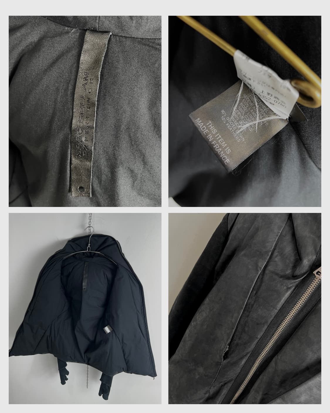 아이작 세럼 (Isaac Sellam) 풀 집업 레더 다운 자켓 상품이미지10