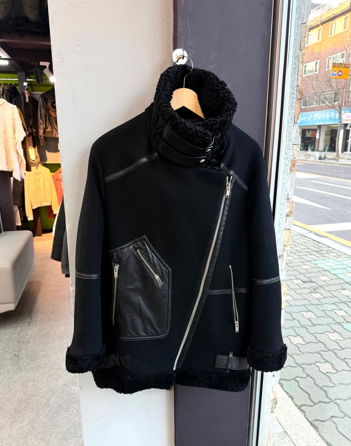 .82/ 시스템 리얼레더 무스탕 패딩 코트 상품이미지2