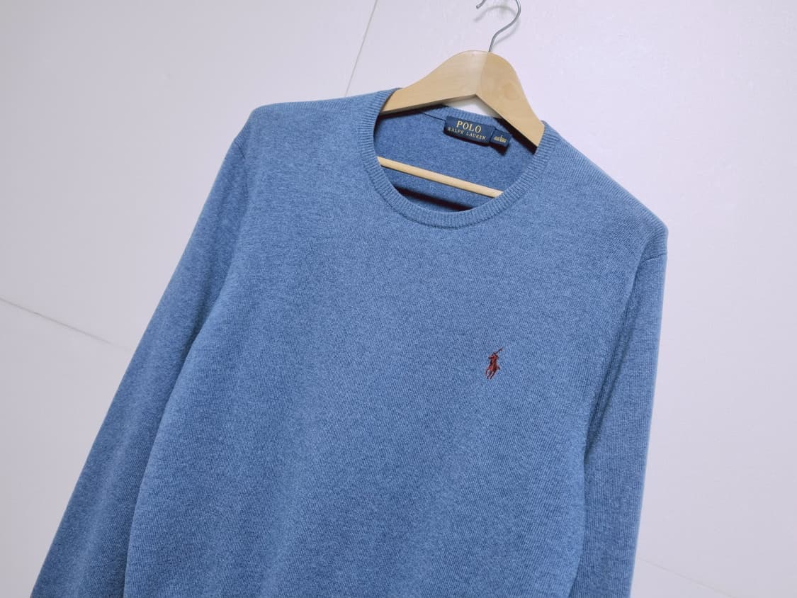 남성 폴로 POLO wool 울 모 100% 긴팔 라운드 니트 스웨터 상품이미지2