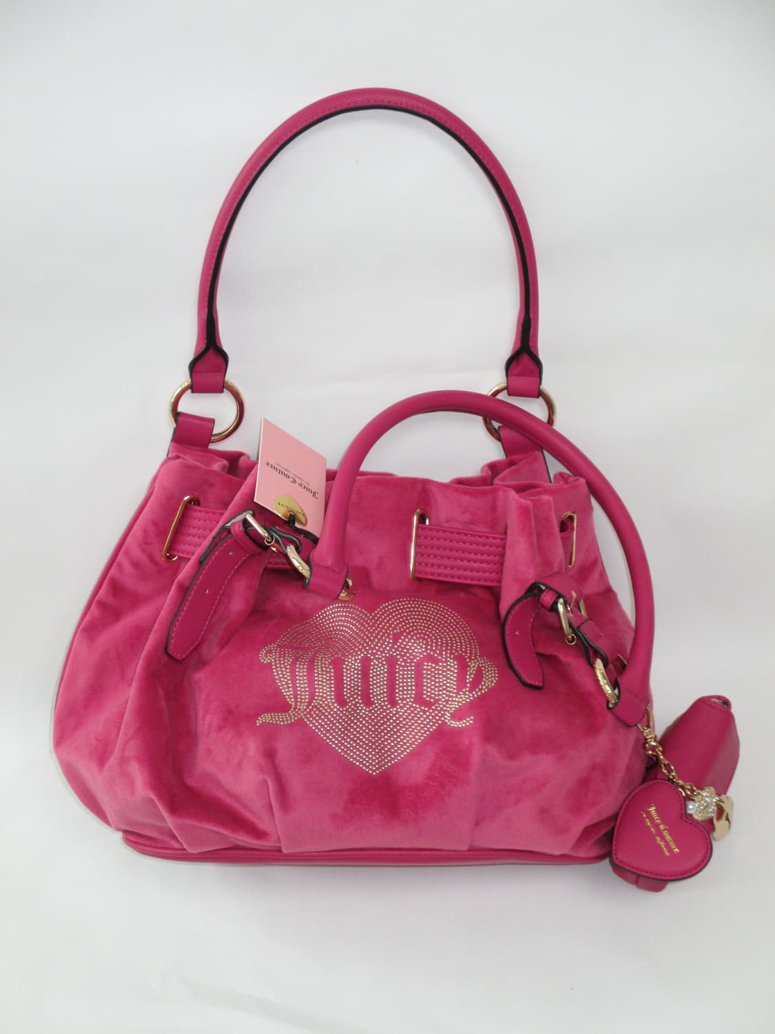 쥬시 꾸뛰르 익스클루시브 토트백 핑크 + 미니 코인월렛 챰 상품이미지2