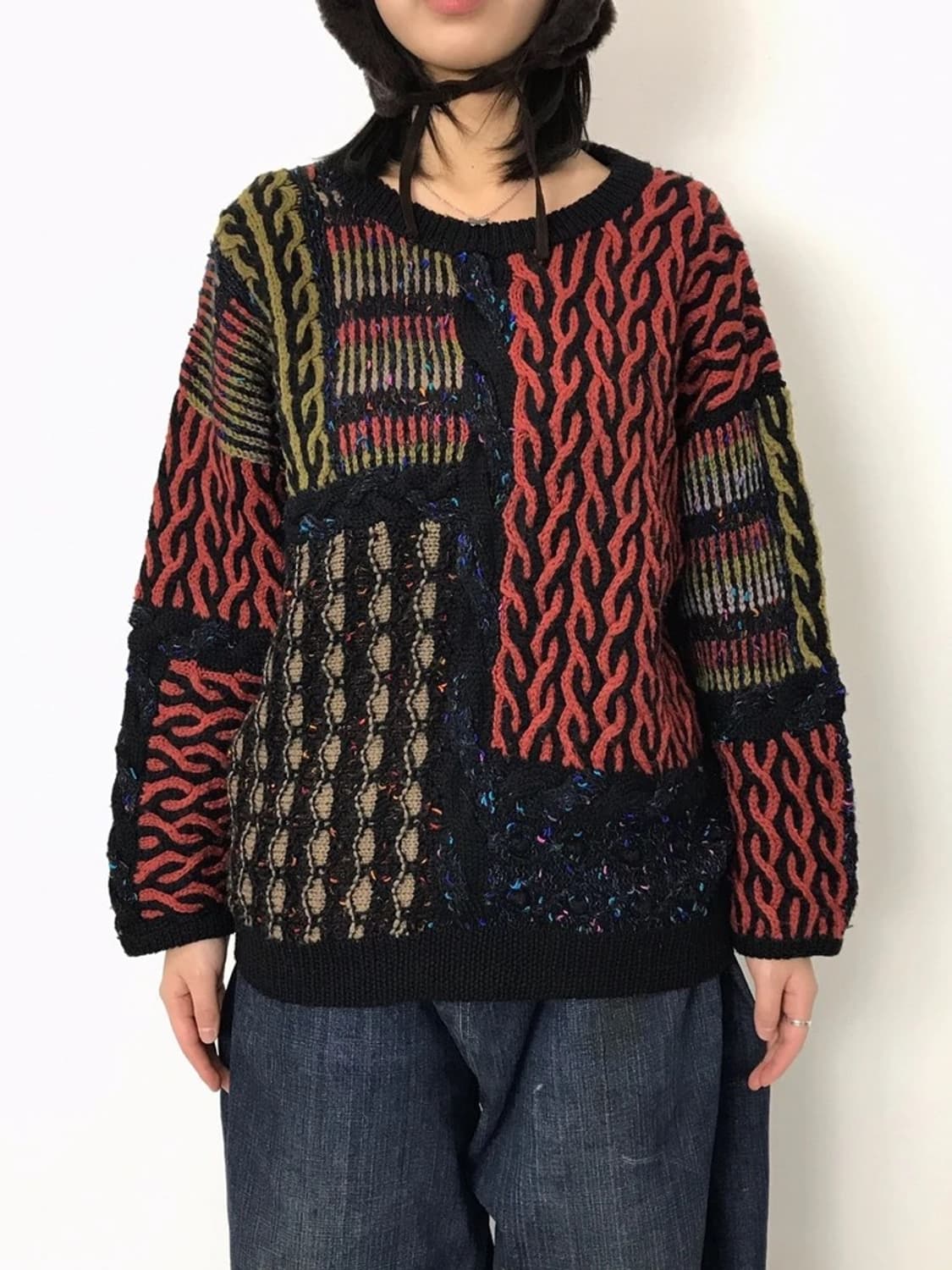 Marcel Lovee Patchwork Wool Knit Sweater 상품이미지2