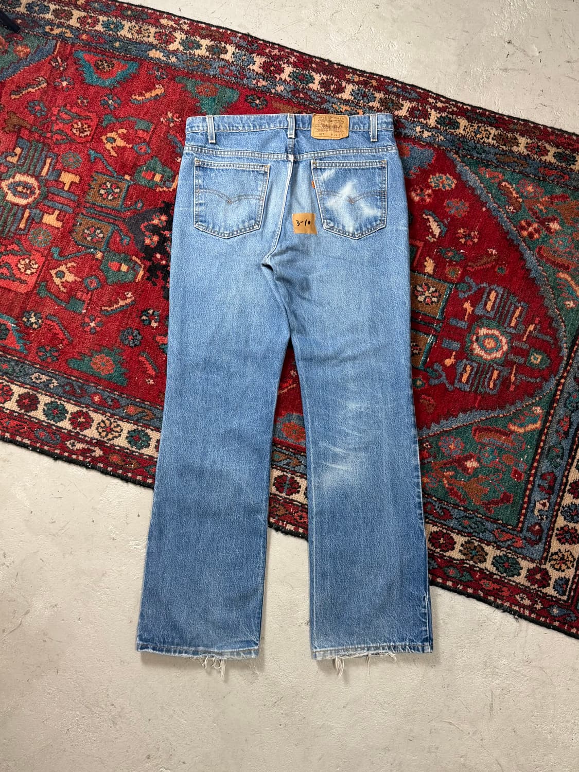 90's USA Made 빈티지 리바이스 517 오렌지탭 부츠컷 데님 상품이미지4