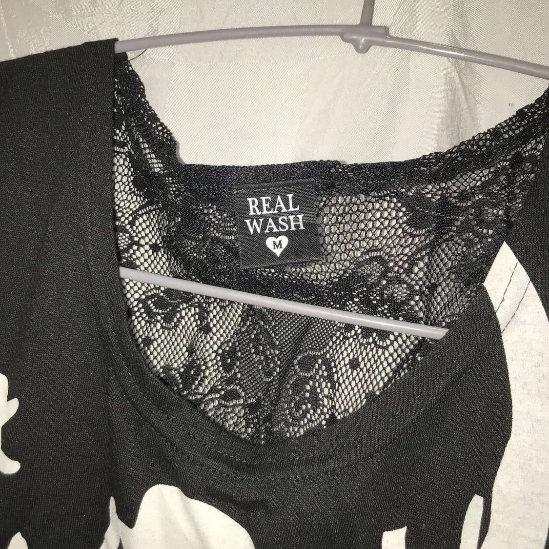 JPN Vintage 고스펑크 고딕 스컬 백 시스루 반팔 상품이미지5