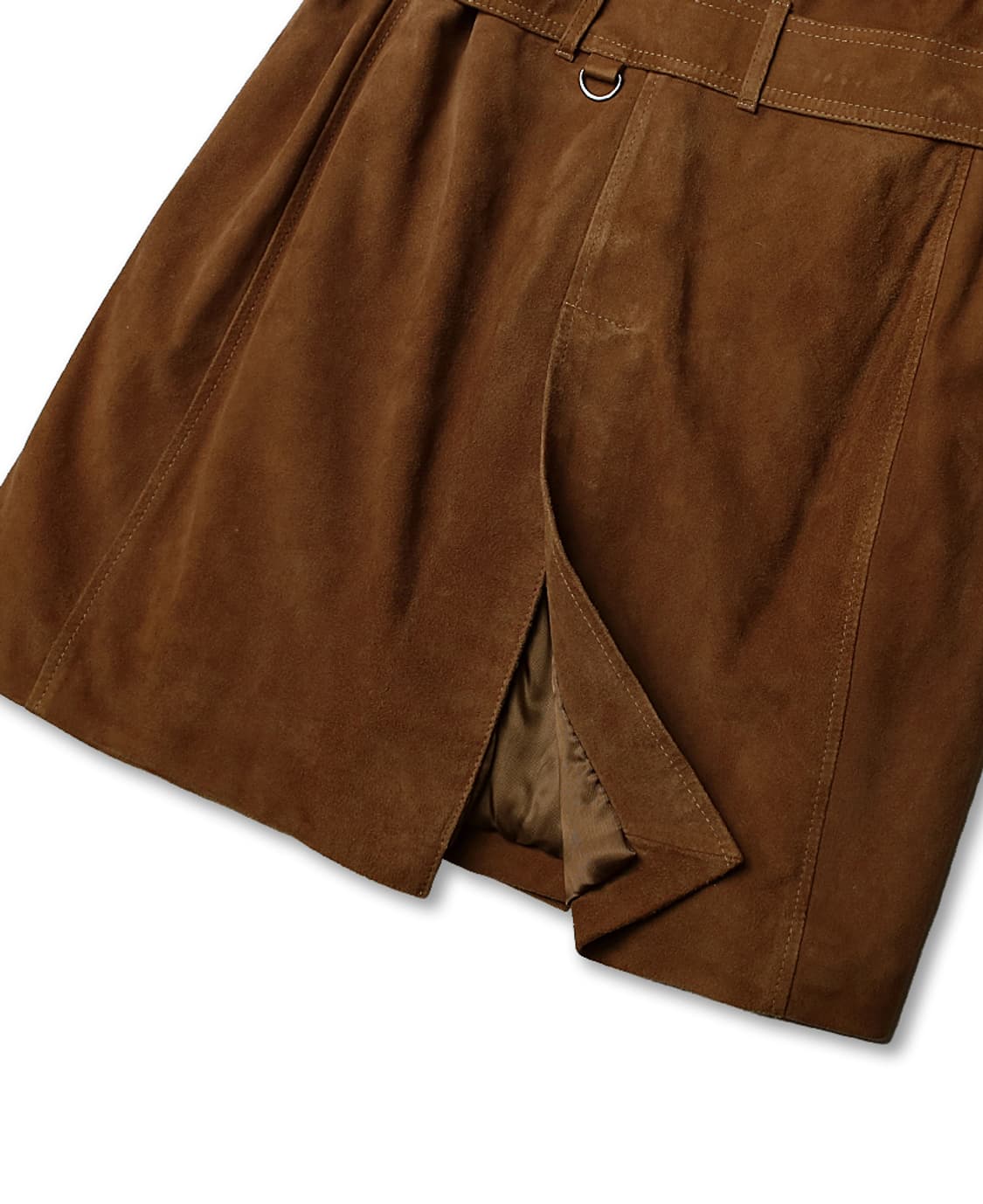 엠메띠 [Emmeti] 무통 카멜 염소 가죽 스웨이드 벨트 더블 코트 상품이미지7