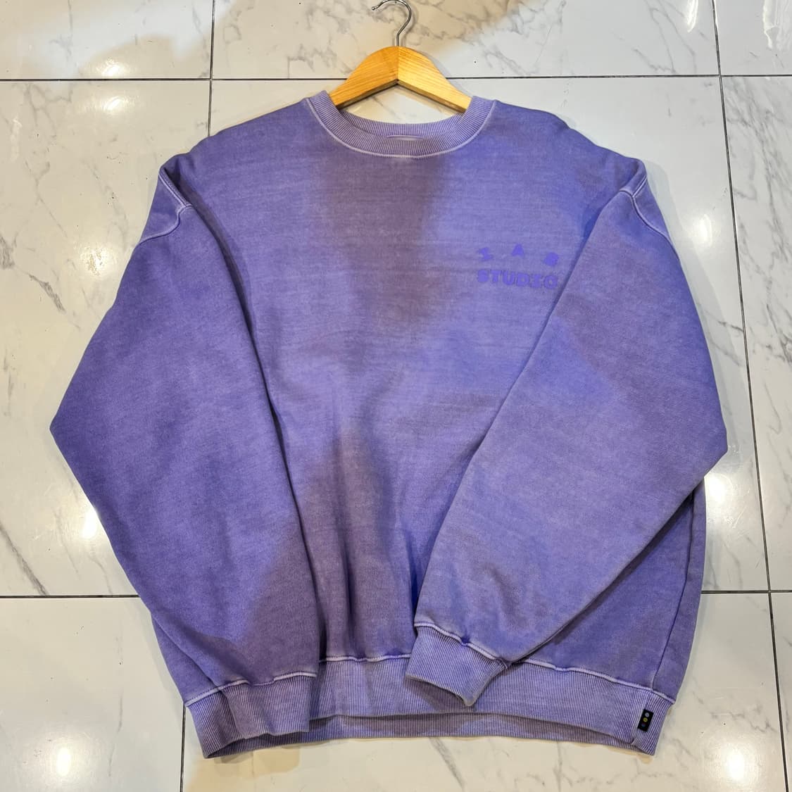 IAB 아이앱스튜디오 피그먼트 스웻셔츠 퍼플 빈티지 맨투맨 XL 상품이미지2