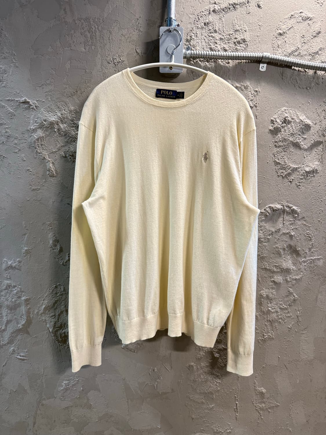 M 폴로 랄프로렌 POLO 코튼 캐시미어 니트 크림 아이보리 상품이미지1