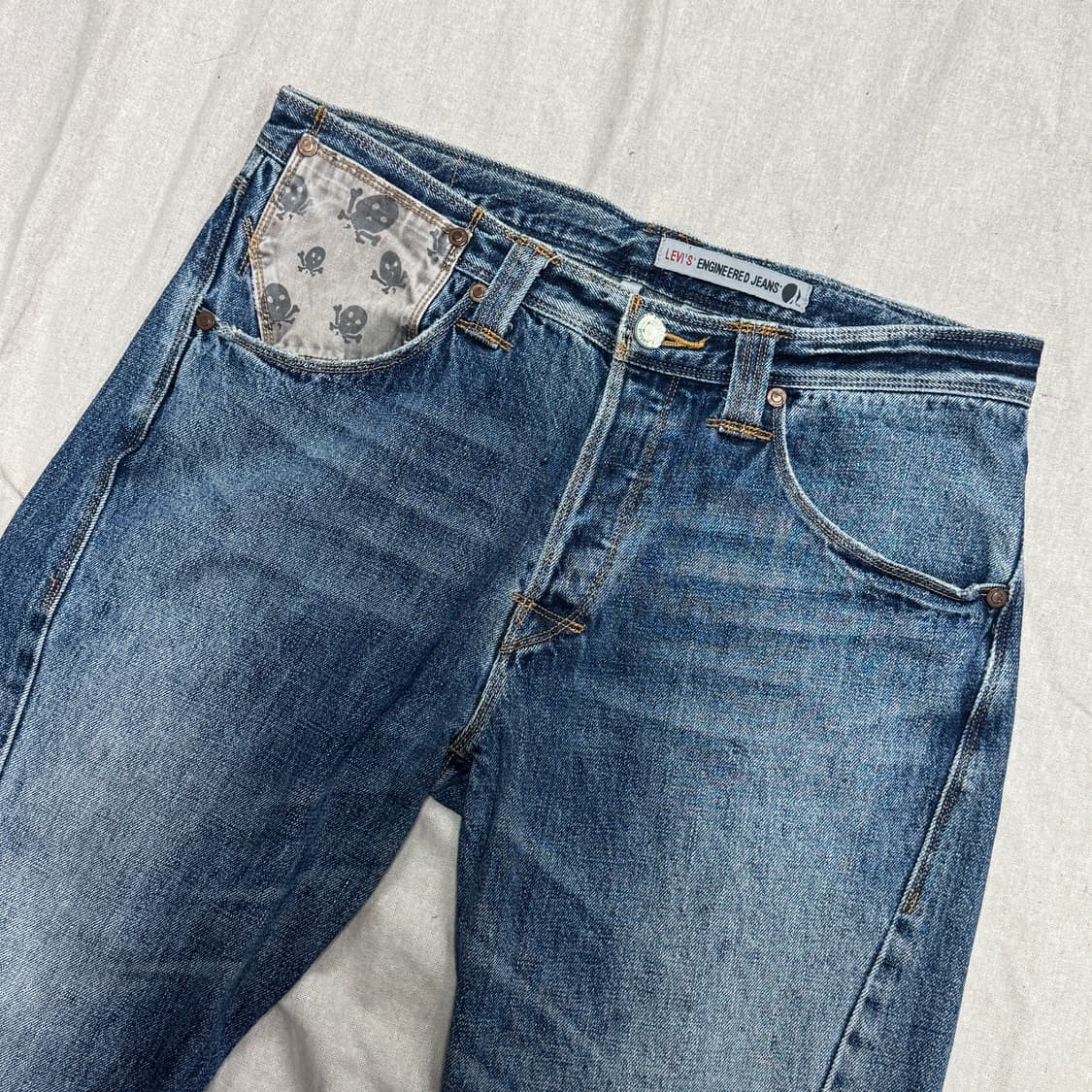 리바이스 엔진 해골포켓 데님팬츠 34 상품이미지4