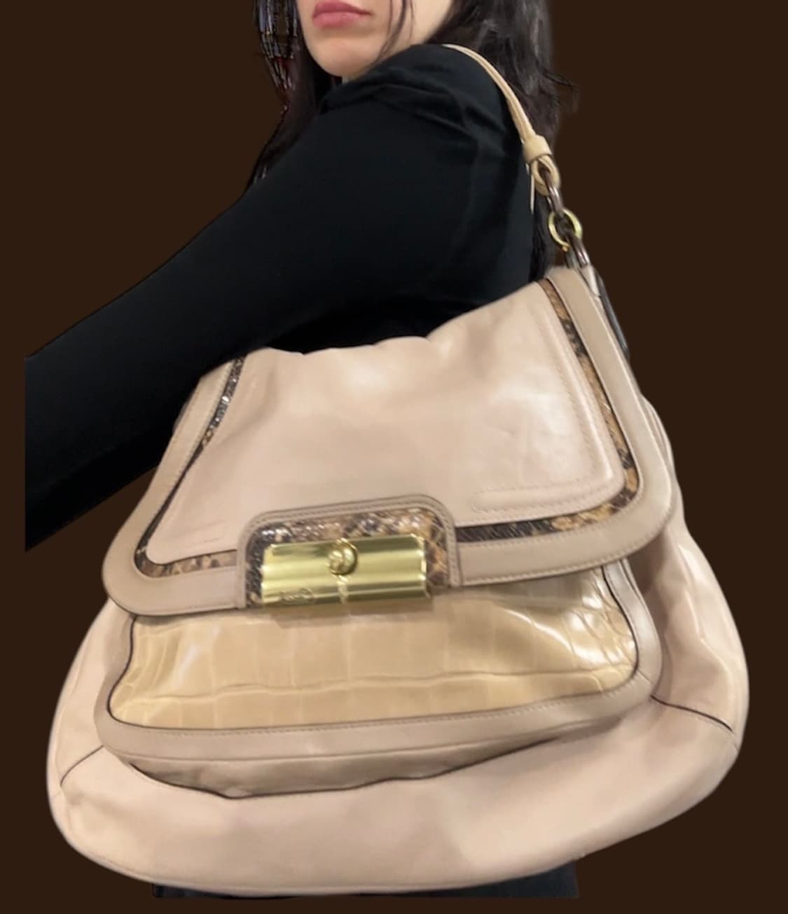 COACH 코치 가죽 숄더백 / 크로크 엠보 가죽 (정품) 상품이미지3