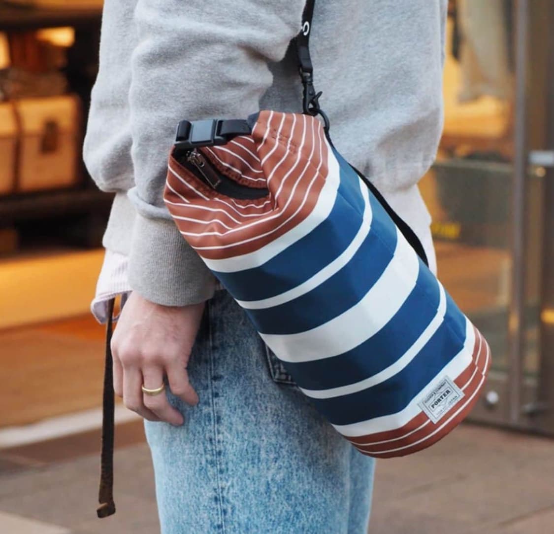 요시다포터 NOMA td 노마티디 실린더 숄더백 그레이 스트라이프 새상품 상품이미지3