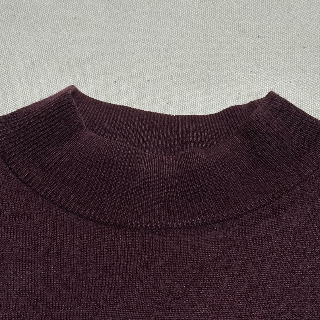 L 버버리 아카이브 버건디 반폴라 니트 상품이미지5