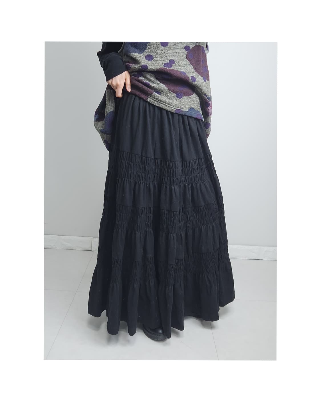 캉캉 밴딩 롱 스커트 상품이미지1