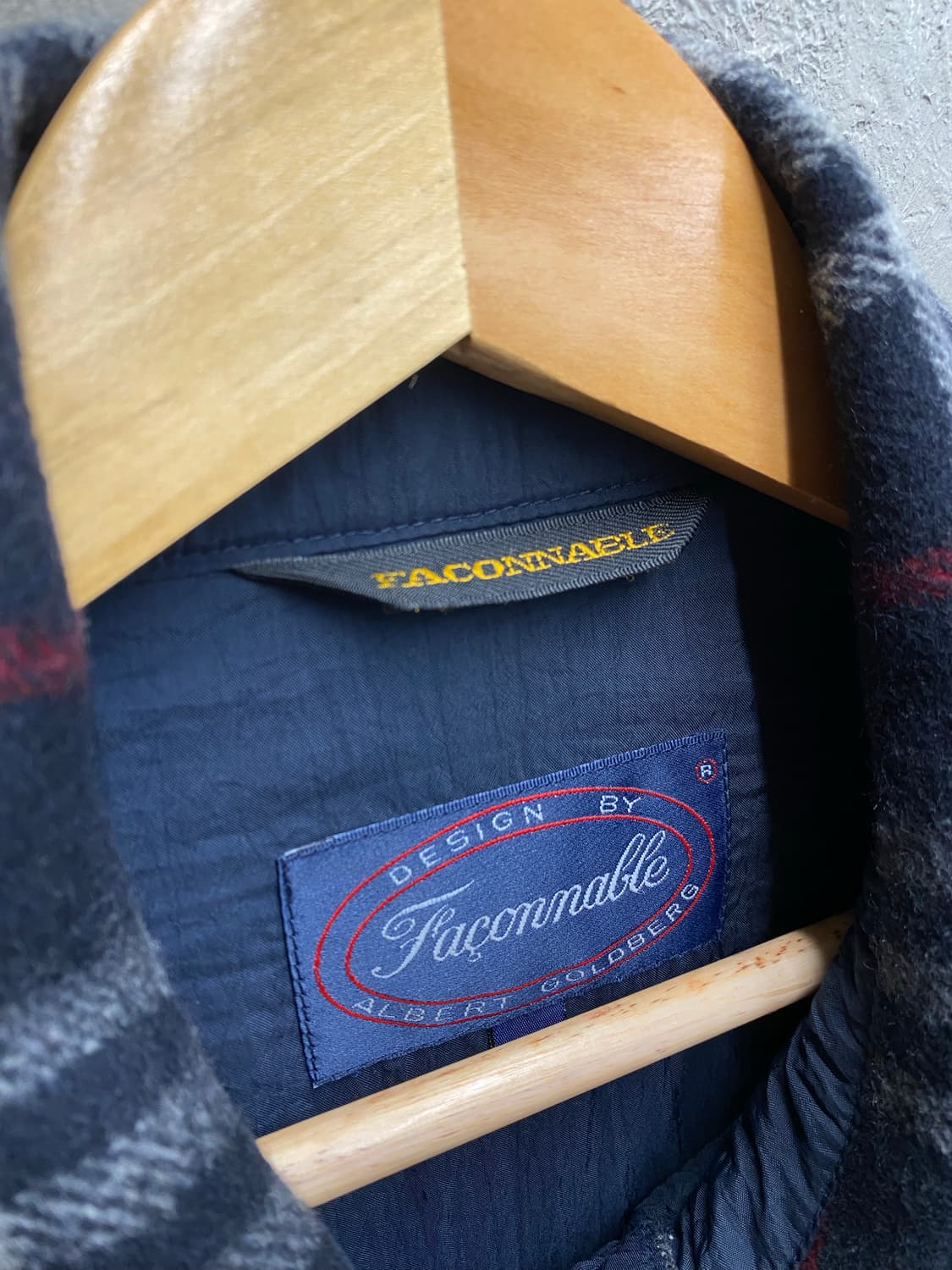 [105] 90s Faconnable 파소나블 아카이브 체크 집업 자켓 상품이미지7