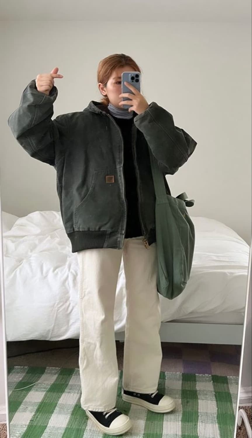 (M) 칼하트 후드 덕 액티브 자켓 J130 MOS 모스그린 상품이미지10