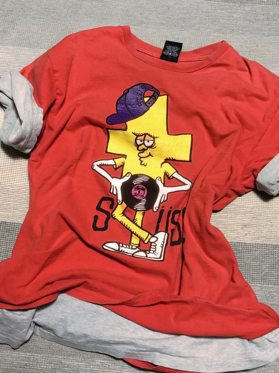 Stussy 00’s Vintage Red Red Red T-shirt 상품이미지1