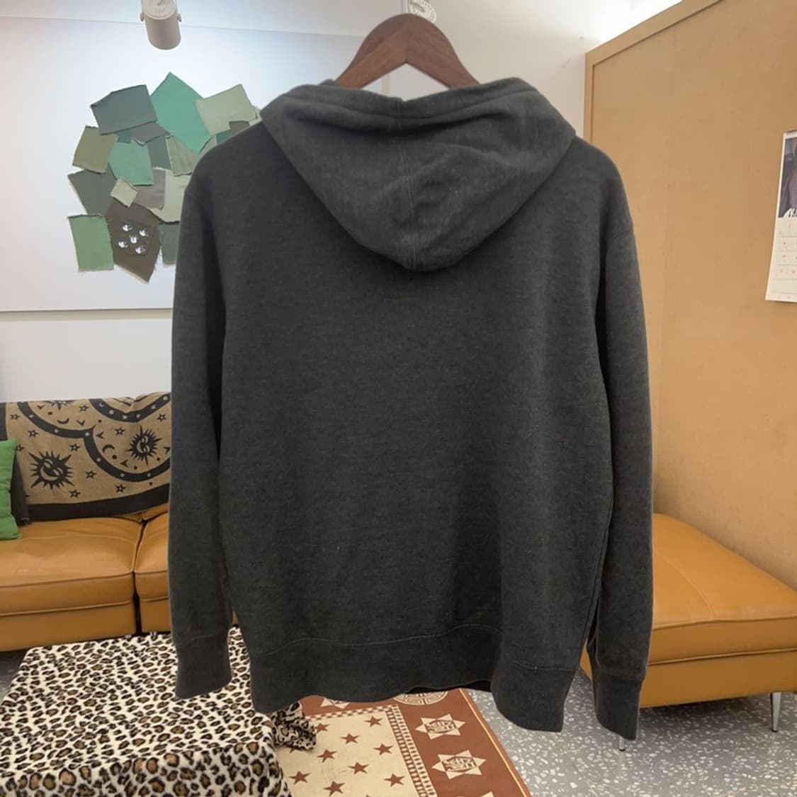 갭 올드스쿨 레트로 Y2K 오렌지 약기모 후드티 XXL C09433 상품이미지4