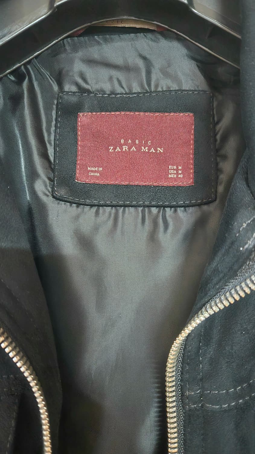 자라 맨 블랙 스웨이드 자켓, 트러커 자켓 상품이미지4