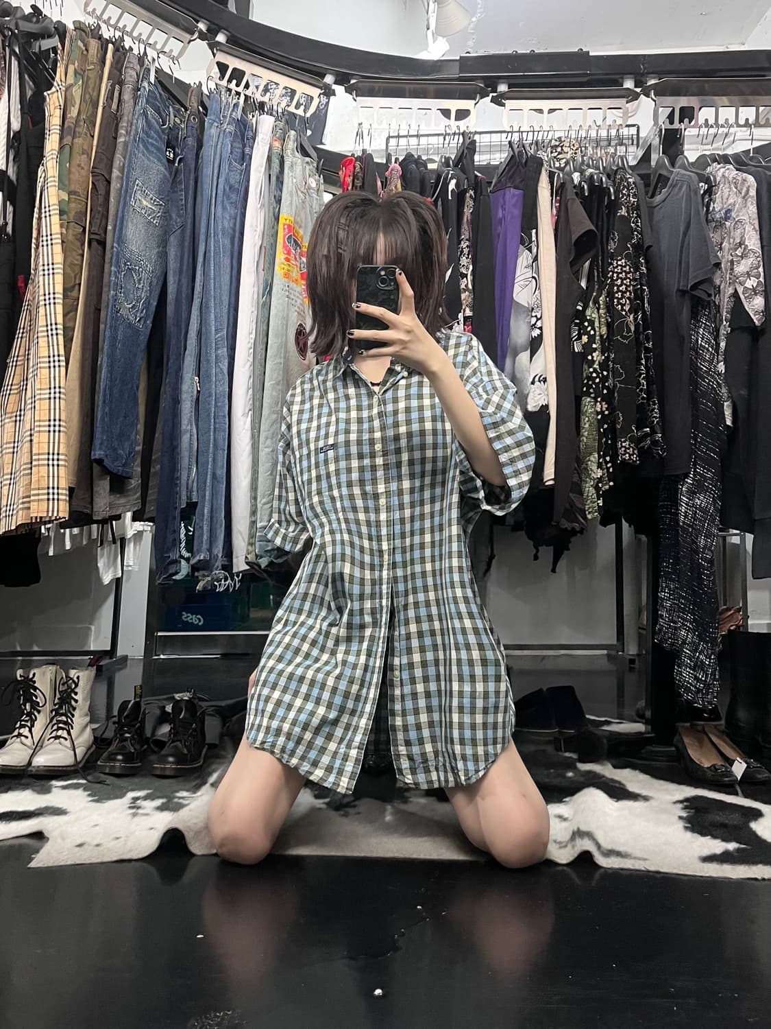 챕스 랄프로렌 오버핏 체크셔츠 상품이미지1
