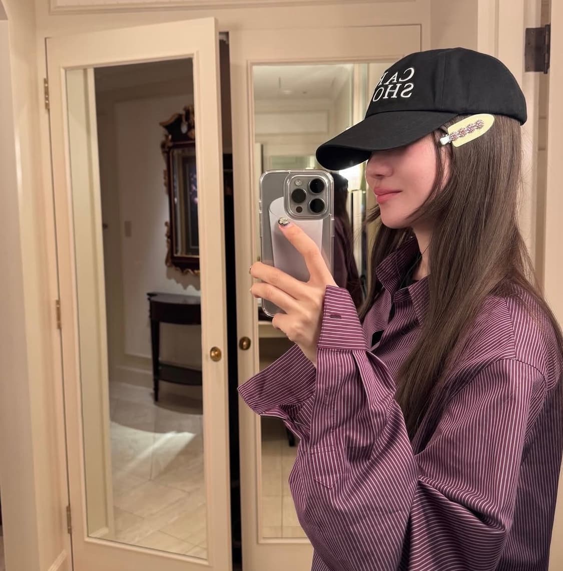 캐롤쇼페 셔츠 퍼플 상품이미지1