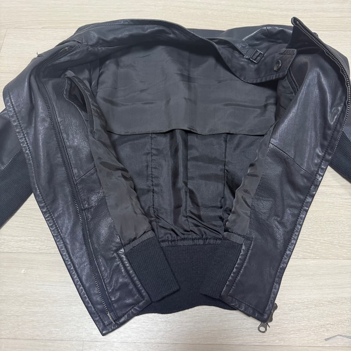 [system] black lambskin leather jacket 상품이미지6