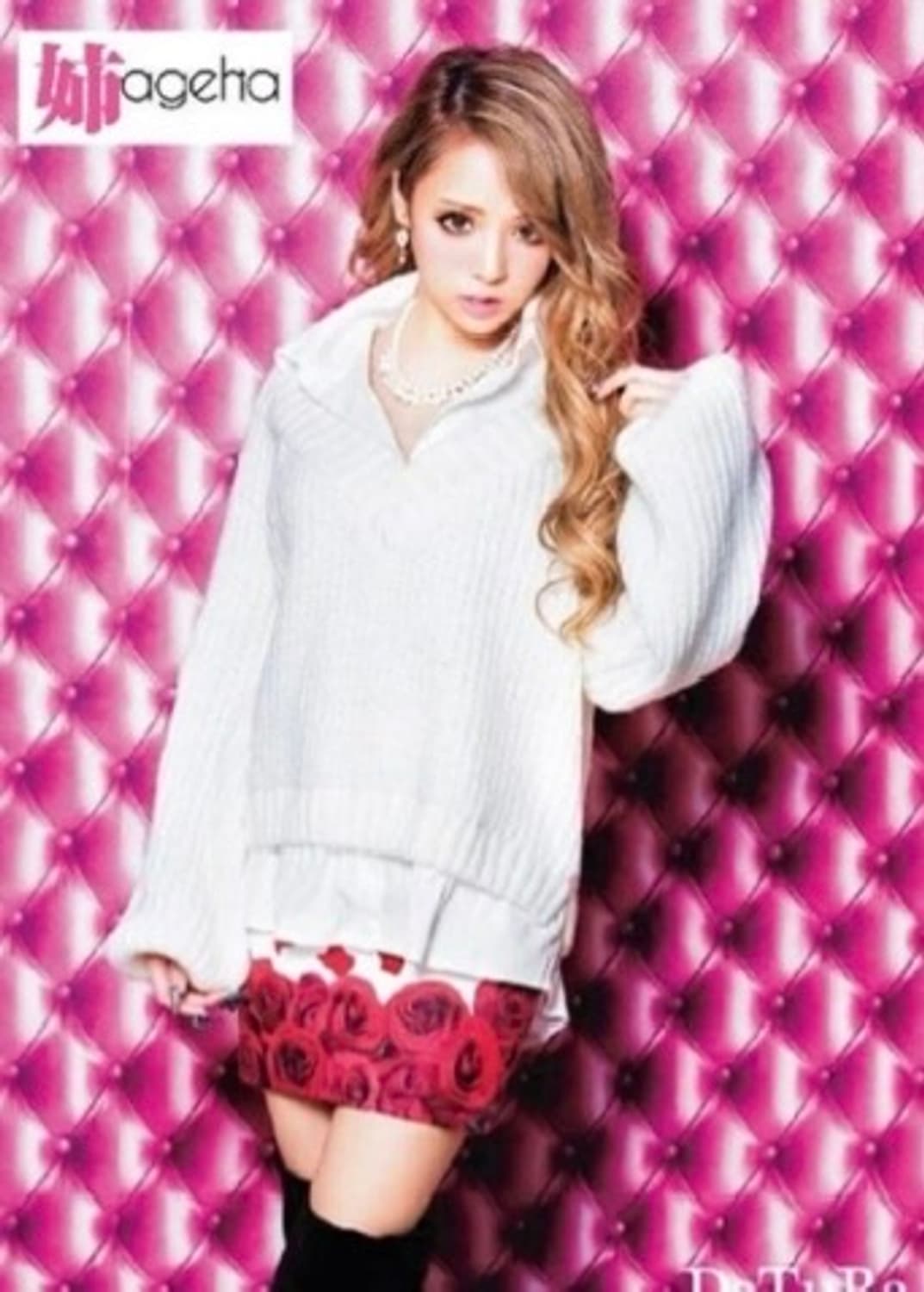 DaTuRa 갸루 장미 패턴 스커트 히메갸루 오네갸루 상품이미지1