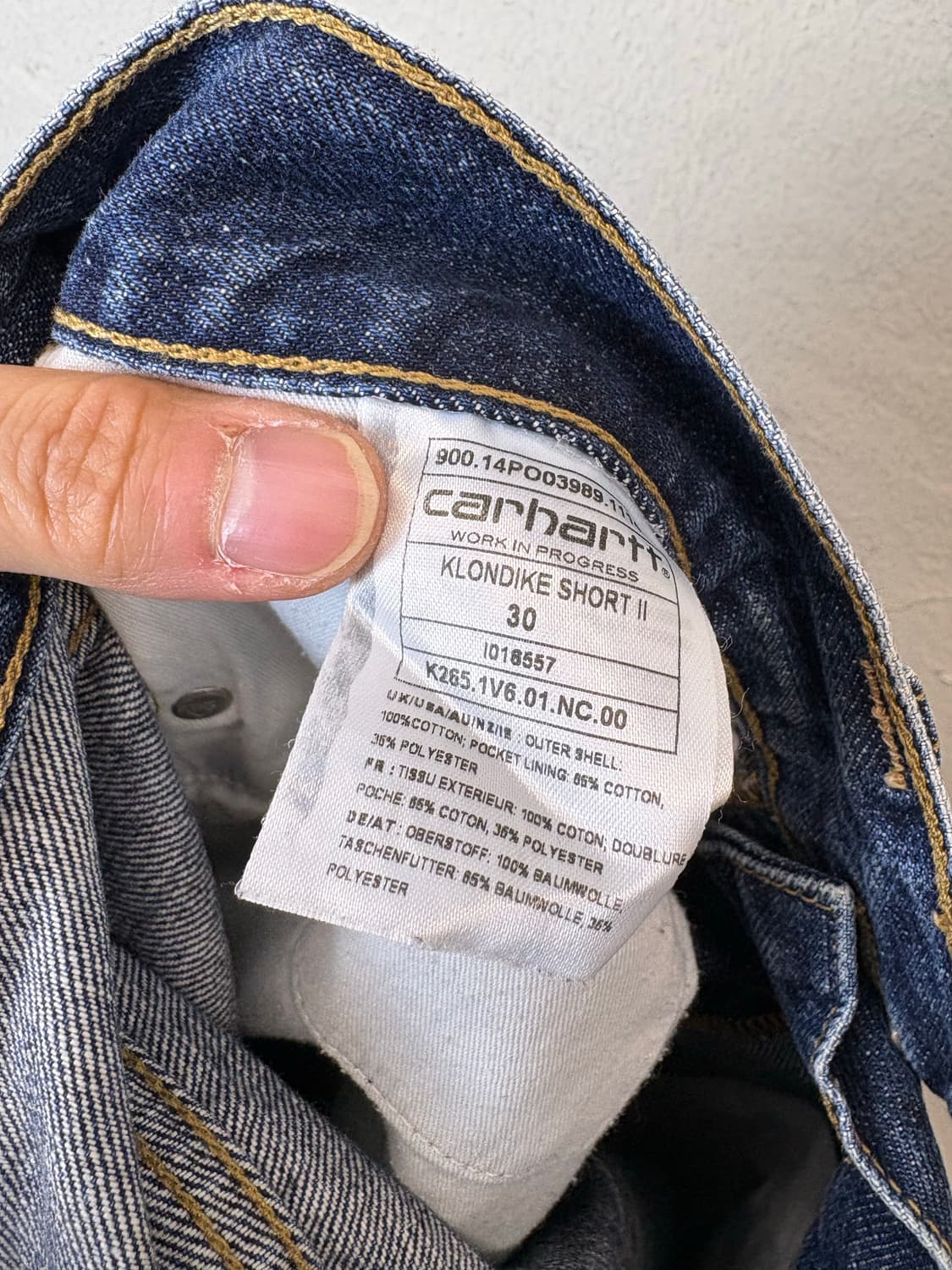 칼하트 빈티지 데님 하프팬츠 상품이미지6
