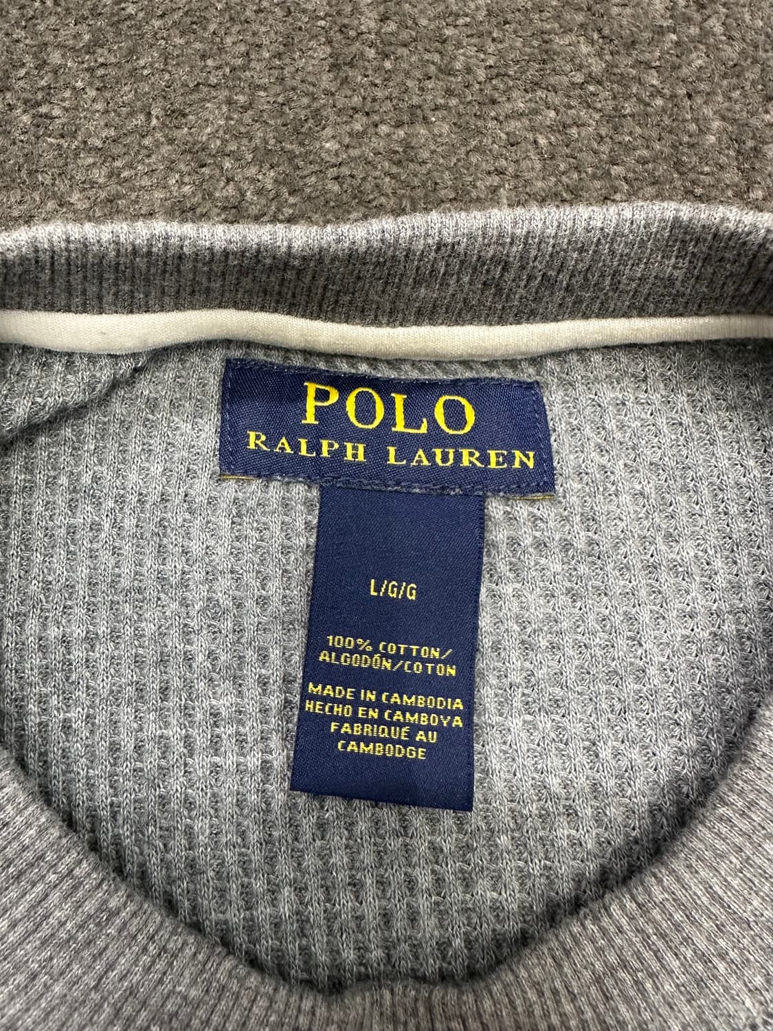 폴로 랄프로렌 남성 와플 롱슬리브 L 상품이미지2