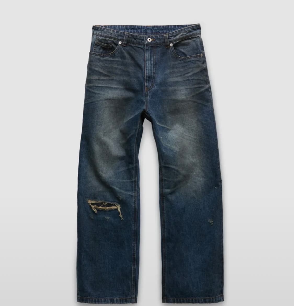 쿠어 세미 플레어 엠보 더티 워시드 진 S 상품이미지1