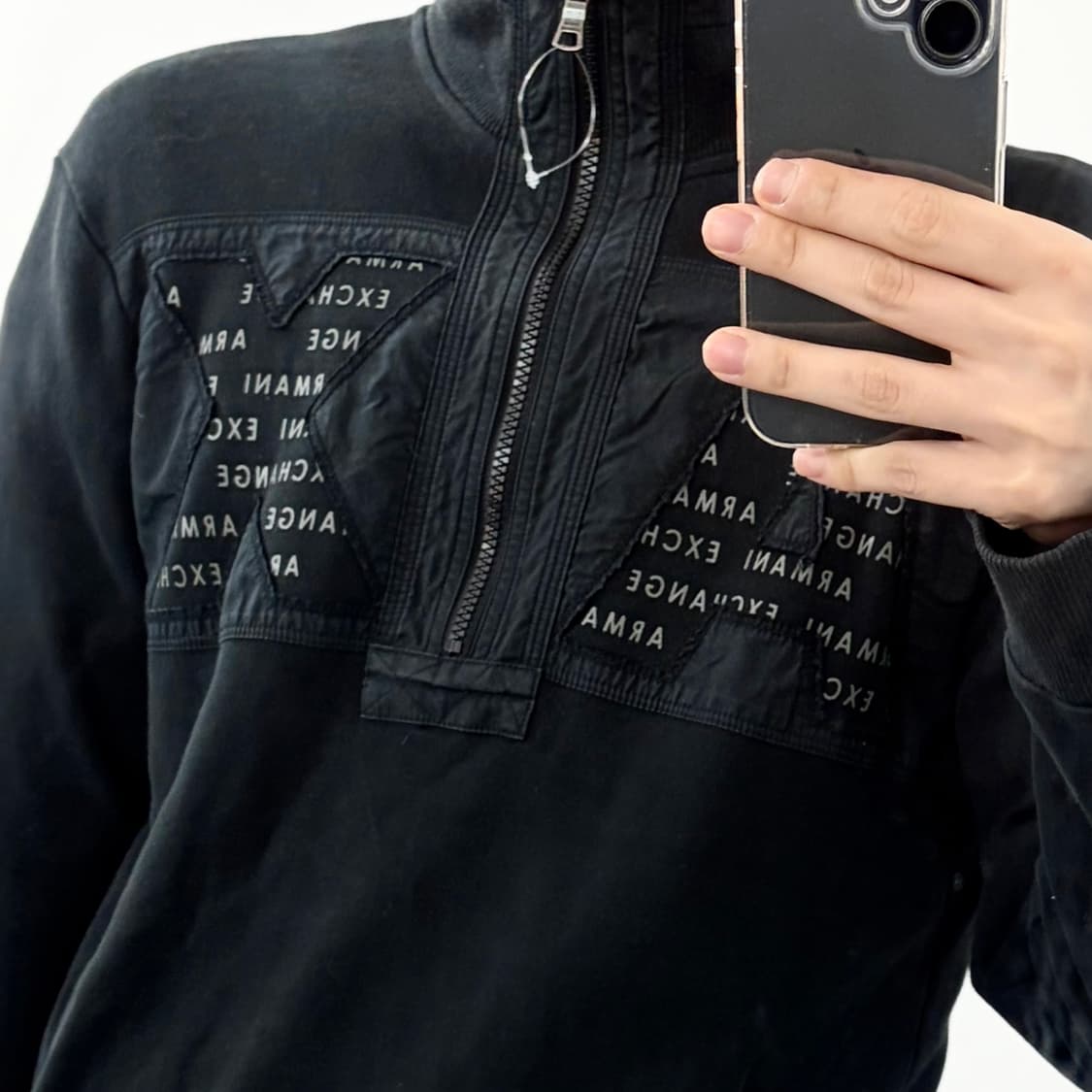 아르마니 익스체인지 빅로고 반집업 상품이미지3