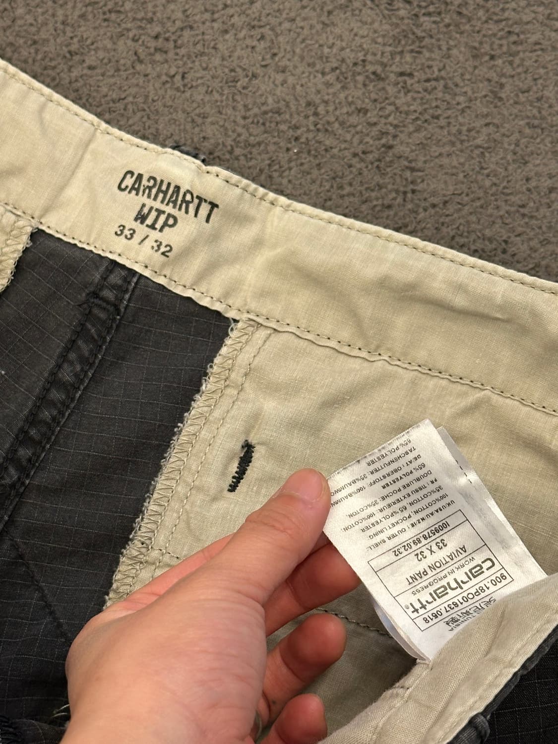 칼하트 wip 립스톱 카고팬츠 처분  상품이미지4