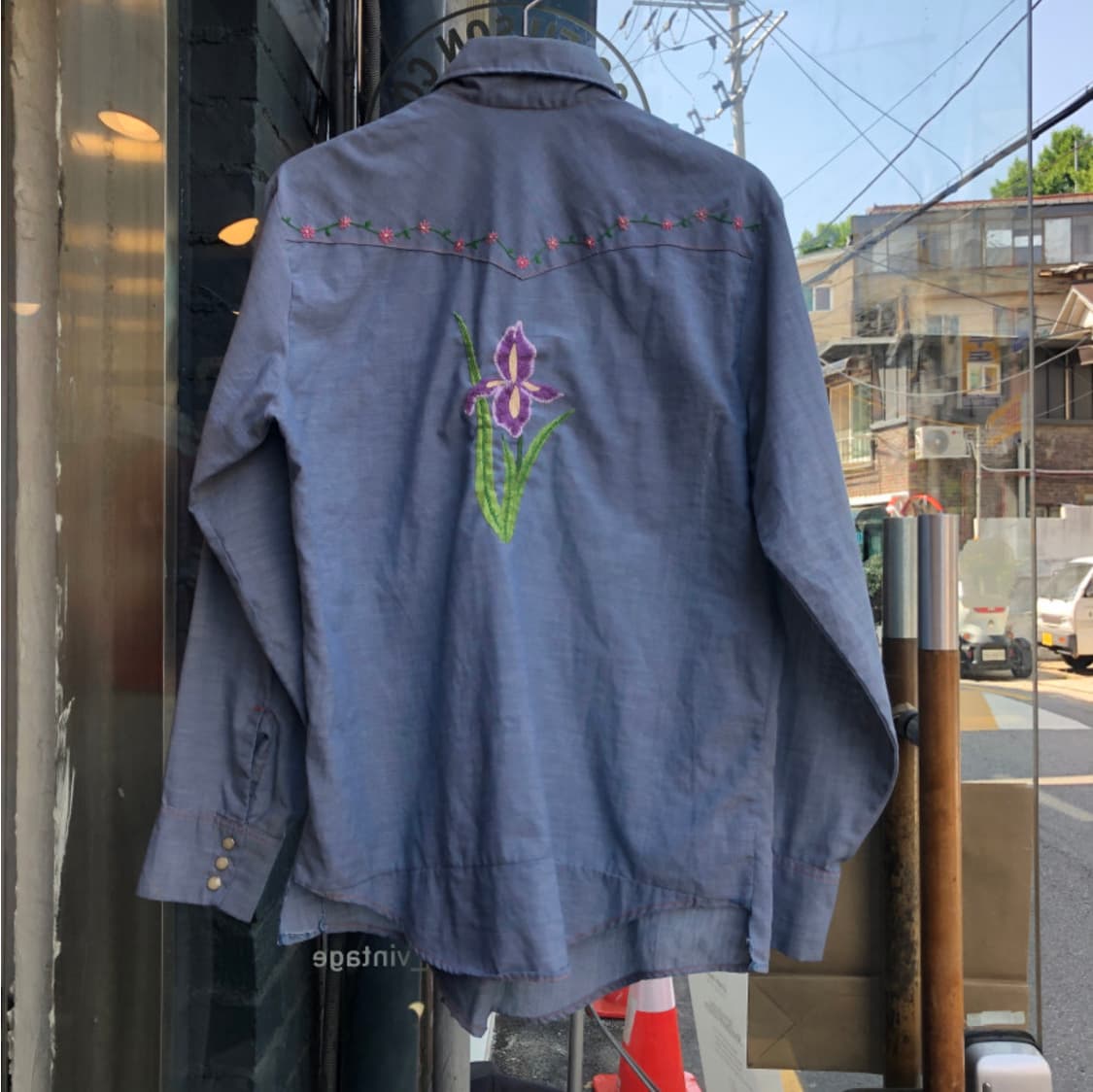 70s Bigmac chambray shirt-M 상품이미지7