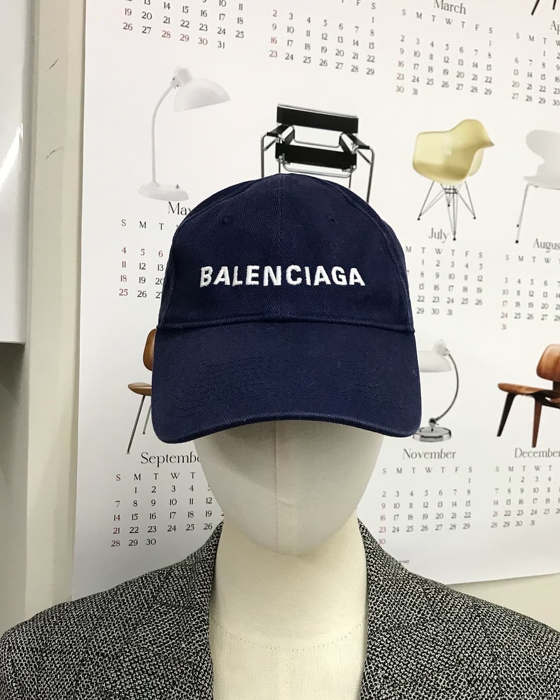 발렌시아가 워시드블루 볼캡 모자 상품이미지7
