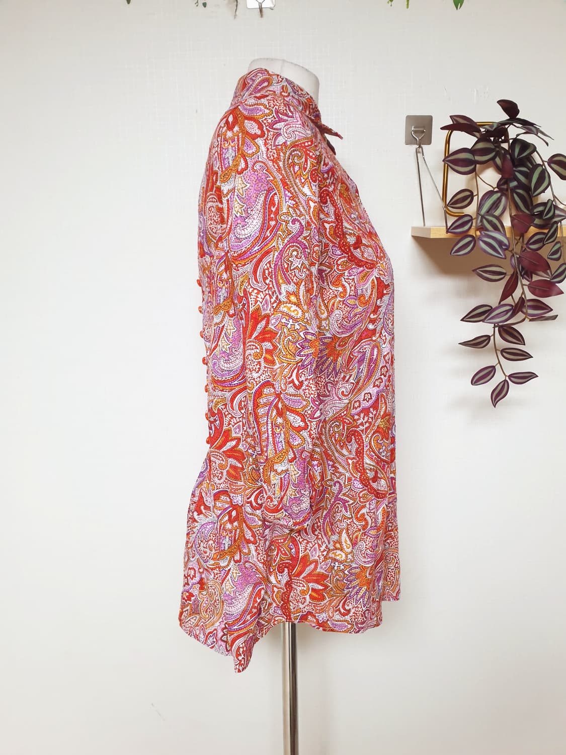 루치아노최 페이즐리 코튼셔츠 55 블라우스 레드 상품이미지6