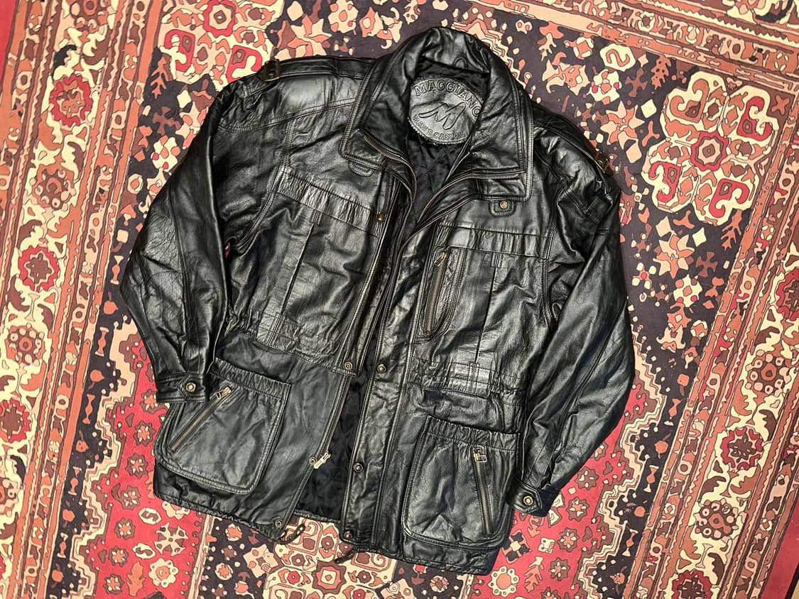 ( 2XL ) 가죽자켓 레더자켓 가죽코트 가죽카코트 가죽롱자켓 바이커 상품이미지1