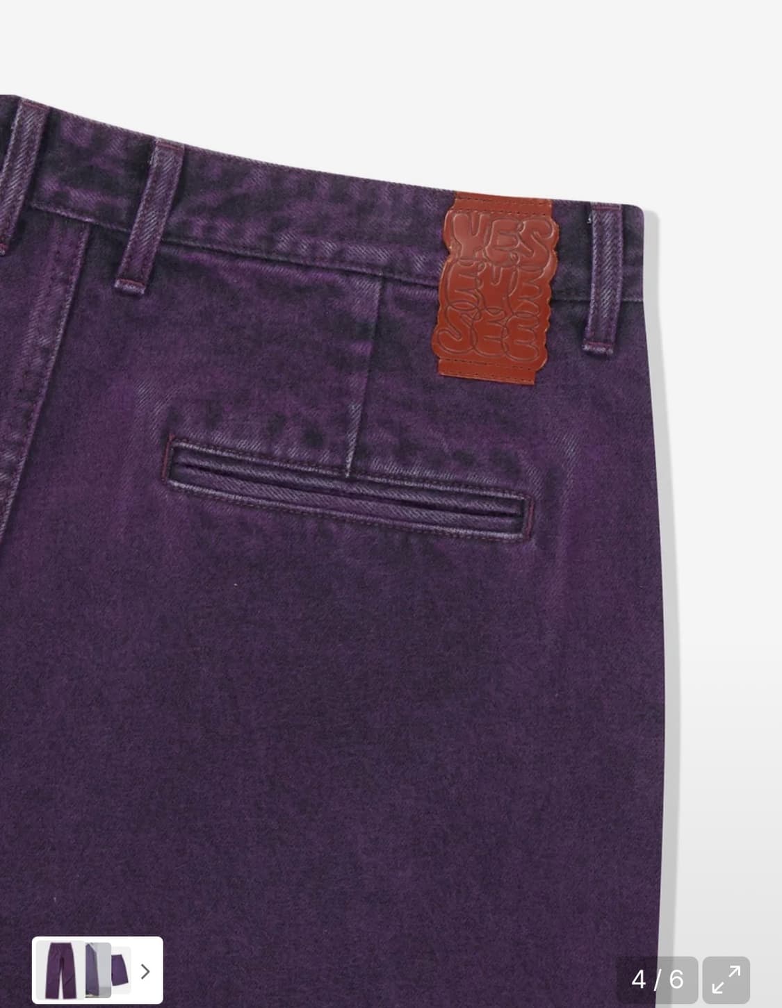 예스아이씨 투턱 데님 팬츠 퍼플  상품이미지6