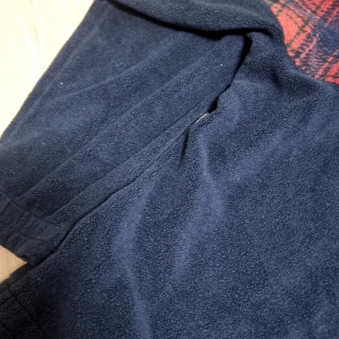 80년대 이태리제 FILA 필라 네이비 체크 플리스(105-110) 상품이미지7