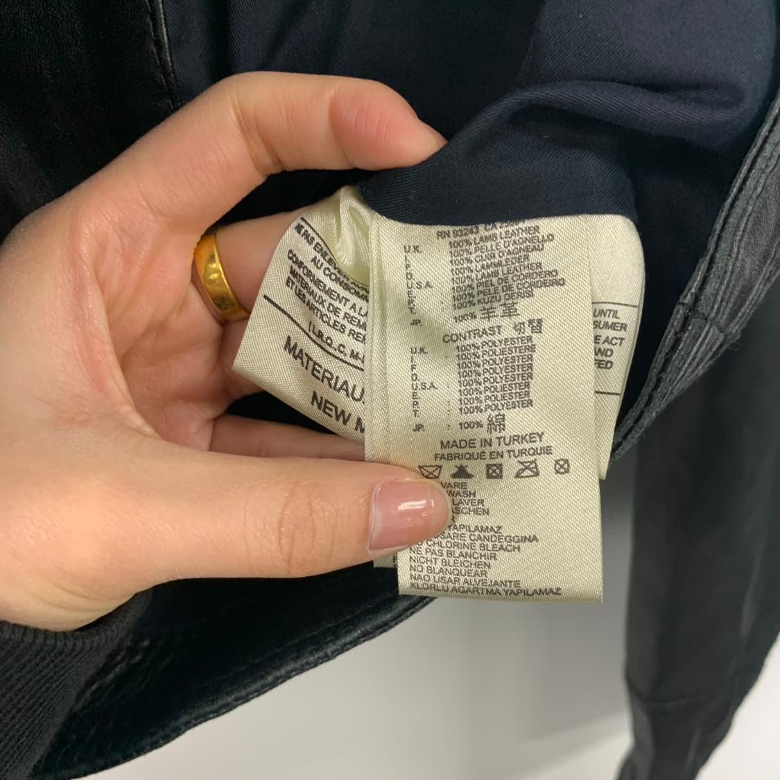 디젤 00s 양가죽 블랙 레더 자켓  상품이미지5