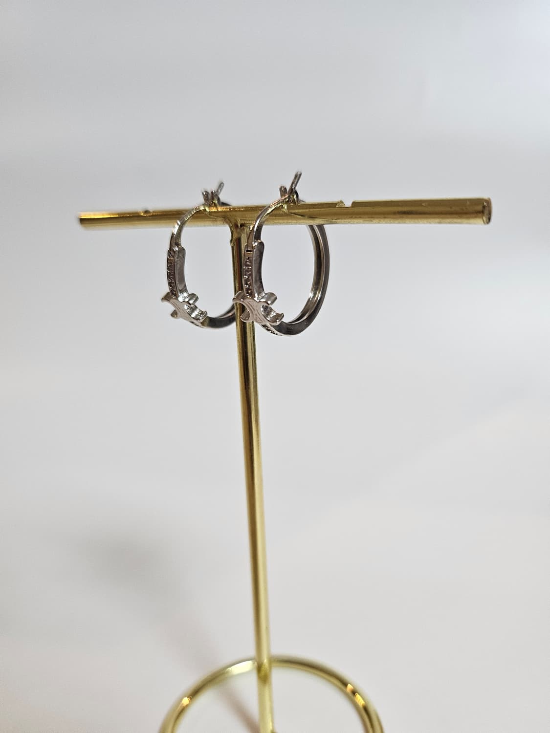 셀린느 라인스톤 후프링 귀걸이 은장 상품이미지4