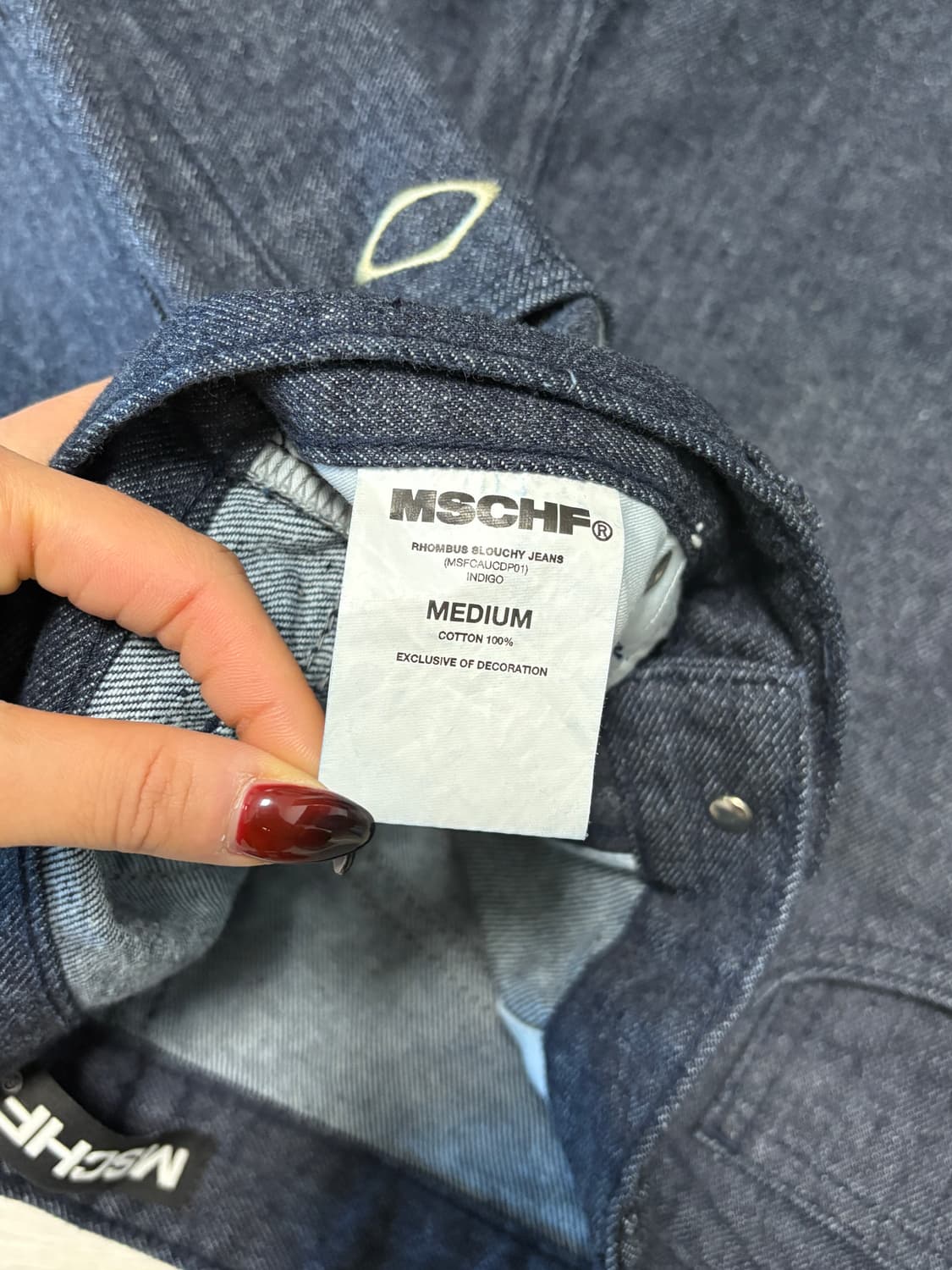 미스치프 RHOMBUS SLOUCHY JEANS 롬버스 바지 데님 팬츠 상품이미지6