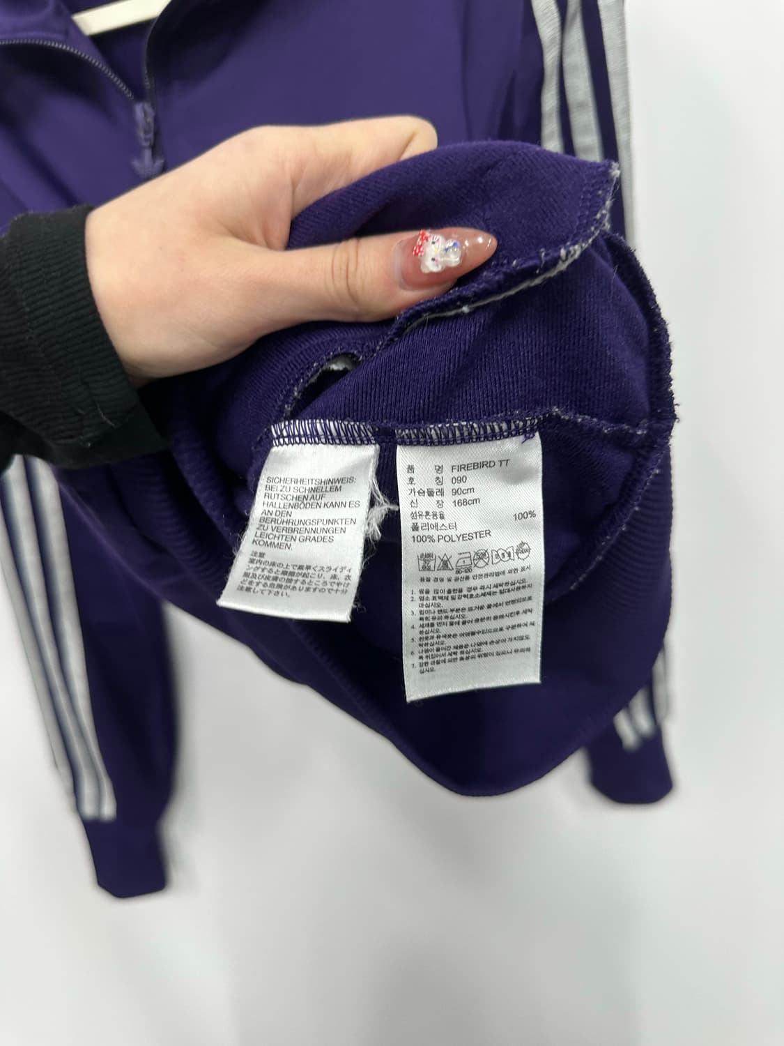 아디다스 퍼플 실버 파이어버드 져지 트랙탑  상품이미지3